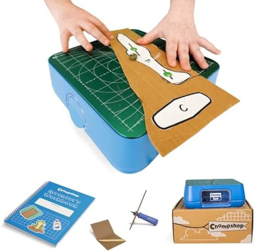 Tool Toys Chompshop Designer Bundle – Kid-Safe Chompsaw with Inventor’S Workbook – STEM