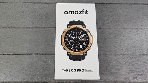 Factory Trendy Quality Amazfit T-Rex 3 48.5mm Fitness Smart Watch w/ Voice Control (Onyx)