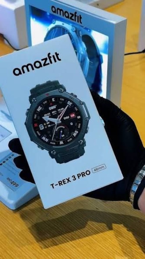 Factory Trendy Quality Amazfit T-Rex 3 48.5mm Fitness Smart Watch w/ Voice Control (Onyx)