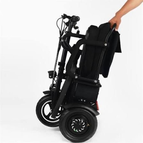MotoTec Trike 48V 1000W Folding Black Mobility Trike Dual Motor