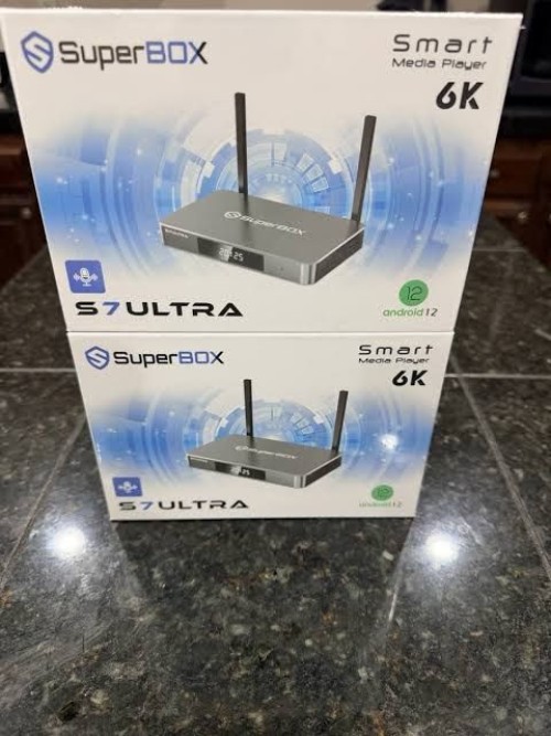 Hot Sales New 2026 SuperBox S7 Pro TV BOX 6K Ultra HD 128GB WiFi6 6K Stream Player Bluetooth Remote