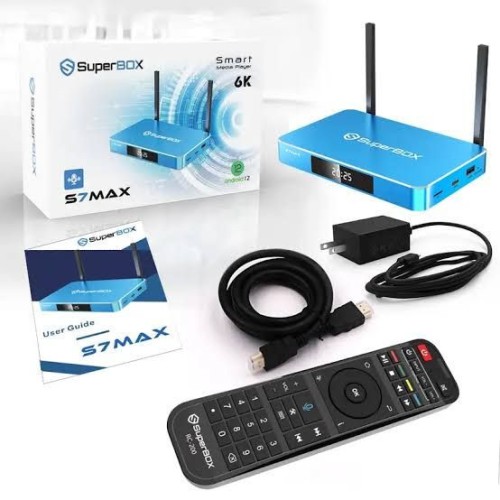 Hot Sales New 2026 SuperBox S7 Pro TV BOX 6K Ultra HD 128GB WiFi6 6K Stream Player Bluetooth Remote