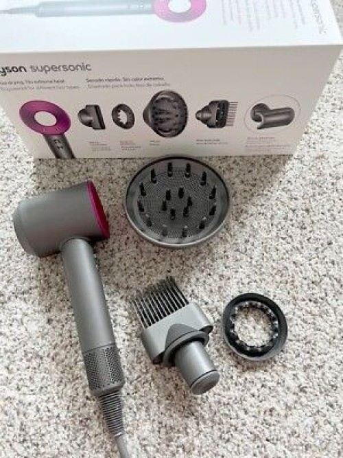 High-Quality New Original Dyson Supersonic Hair Dryer Iron/Fuchsia +Concentrator